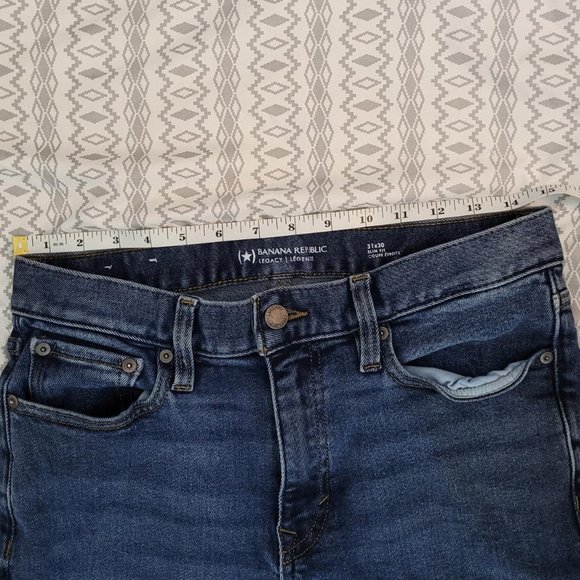Banana Republic blue jeans. Size 31x30. NWOT - Picture 4 of 10